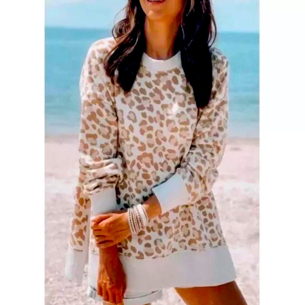 Aerie Leopard Print Sweatshirt - Picture 5 of 7